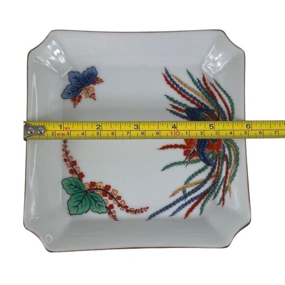 Andrea by Sadek Porcelain Plate Trinket Dish Bowl Colorful Asian Design - Picture 8 of 9